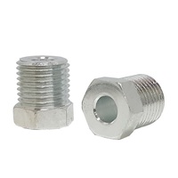 Proflow Brake Hard Line Tube Nut 1/2in. x 20 Steel, for 3/16 pipe, Qty 2