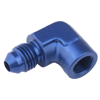 Proflow Female 90 Degree Adaptor 1/8in. NPT To Male -03AN, Blue