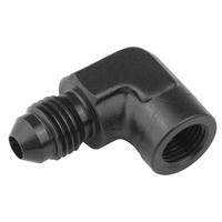 Proflow Female 90 Degree Adaptor 1/8in. NPT To Male -04AN, Black