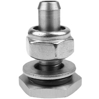 Proflow Vacuum Hose End Kit, Silicone Hose Mount, 5mm Barb, Stainless Steel, 1.3'' 
