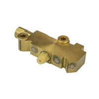 Proflow Brake Proportioning Valve Fixed Dual Inlet 3 Outlets Brass Front Disc/Drum Brakes PFE395
