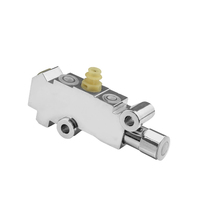 Proflow Brake Proportioning Valve Fixed Dual Inlet 3 Outlets Chrome Front Disc/Drum Brakes PFE395C