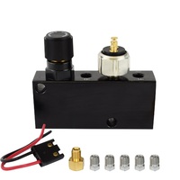 Proflow Adjustable Proportioning Valve Block , brake switch , Black Aluminium, Kit