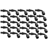 Proflow Bulk Pack 90 Degree Push On Hose End 8mm Black 25pc PFE403-05BK-25