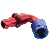 Proflow 120 Degree Push On Hose End Hose End Barb to Female-04AN PFE404-04