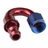 Proflow 180 Degree Push On Hose End Hose End Barb to Female-04AN PFE406-04