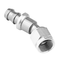 Proflow 30 Degree Push On Hose End Hose End Barb to Female-04AN Polished PFE407-04HP