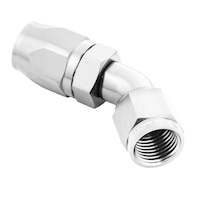Proflow Fitting Hose End 45 Degree Full Flow -06AN, Polished