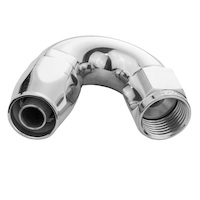 Proflow Fitting Hose End 120 Degree Full Flow -06AN, Polished