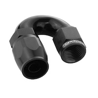 Proflow Fitting Hose End 180 Degree Full Flow -12AN, Black