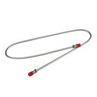 Proflow Steel 3/16in. Brake Line Tube finished 500mm Inverted Flare and 3/8-24 thread PFE551-03-500