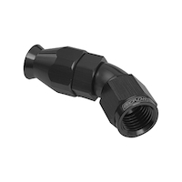 Proflow 45 Degree Fitting Hose End AN10 Suit PTFE Hose, Black