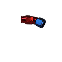 Proflow 45 Degree Fitting Hose End AN10 Suit PTFE Hose, Red/Blue