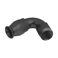 Proflow 120 Degree Fitting Hose End AN4 Suit PTFE Hose, Black