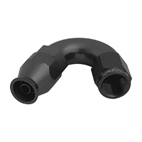 Proflow 150 Degree Fitting Hose End AN6 Suit PTFE Hose, Black