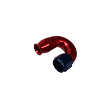 Proflow 180 Degree Fitting Hose End AN6 Suit PTFE Hose, Red/Blue