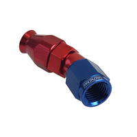 Proflow 30 Degree Fitting Hose End AN6 Suit PTFE Hose, Red/Blue