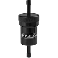 Proflow Fuel Filter Aluminium 5/16in. Hose barb 100 Micron Stainless Steel Black PFE606-05BK
