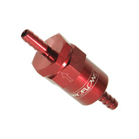Proflow Billet Inline Aluminium Fuel Filter 5/16in. Barb Red 30 Micron PFE610-05R