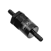 Proflow Billet Inline Aluminium Fuel Filter 3/8 in. Barb Black 30 Micron