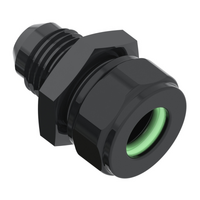 Proflow Barb End Adaptor, Suit 3/8'' Barb to AN6 Male, Black, Each
