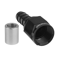 Proflow Crimp Hose End Straight -04AN, Black