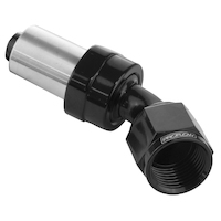Proflow Crimp Hose End 45 Degree -08AN, Black
