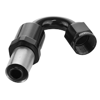 Proflow Crimp Hose End 150 Degree -06AN, Black