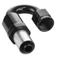 Proflow Crimp Hose End 180 Degree -04AN, Black