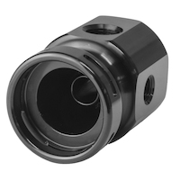 Proflow Bosch Fuel Regulator Adaptor, AN6 ORB Ports, 1/8'' NPT Port, Inline, Black