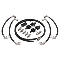 Proflow Engine Steam Line Vent Kits 4 Port Black Stainless Steel For Chev For Holden Commodore LS Kit PFE662-LSKIT4