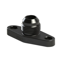 Proflow Adapter Turbo Oil Drain 50.8mm-52.4mm Aluminium Adaptor -08AN Male Black PFE693BK