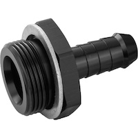 Proflow Fitting Inlet Fuel Adaptor Male Holley Fuel Bowl 7/8"-20 To 1/2in. Male Barb, Black