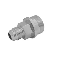 Proflow Fitting Inlet Fuel Adaptor Male Holley Fuel Bowl 7/8 x 20 Short -06AN, Silver