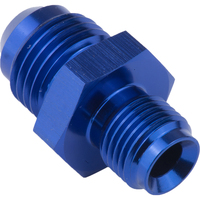 Proflow Fitting Inlet Fuel Straight Adaptor Male -10AN To 3/4in. x 18 Inverted ( Chrysler Oil Adapt) Blue PFE707-10