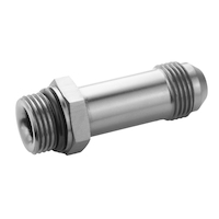 Proflow Quick Release Fuel Fitting Holley Inlet Feed -08AN Male To -08AN Male 2in, Silver