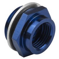 Proflow Fitting, Fuel Adaptor Holley 7/8-20AN To 5/8-18 Convex Seat, Blue, 2Pc