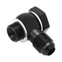 Proflow Fuel Inlet Banjo Fitting, 9/16-24 x AN6 , Suits Holley Side Pivot Bowl, Barry Grant, FiTech, Black