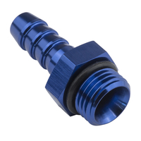 Proflow Fitting adaptor AN 10 Male Hose End To 3/8in. Barb, Blue