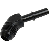 Proflow 5/16in. Male Fitting Quick Connect 45 Degree To -06AN Male Fitting Black PFE809-01BK