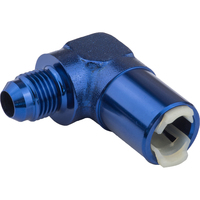 Proflow 3/8in. Female Fitting Quick Connect 90 Degree To -06AN Male Blue PFE812-02