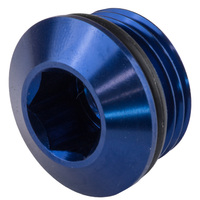Proflow AN Port Plug, Low Profile Allen Key -3AN, Blue