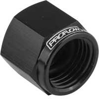 Proflow Fitting Aluminium AN Flare Cap -04AN, Black