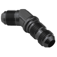 Proflow Bulkhead Adaptor AN Flare 45 Degree Flare -03AN, Black