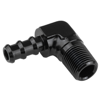 Proflow 90 Degree 3/8in. Barb Male Fitting To 3/8in. NPT Black PFE842-06-06BK