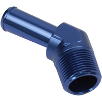 Proflow 45 Degree 3/8in. Barb Male Fitting To 3/8in. NPT Blue PFE845-06-06