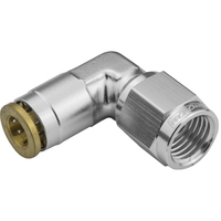 Proflow Fitting Push Release 90 Degree 3/16in. Tube To Female -03AN Silver PFE856-02S