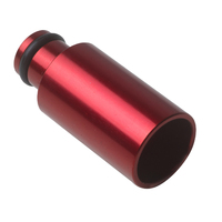 Proflow Aluminium Fuel Injector Adaptor 11mm Male To 14mm Female Long Red PFE884