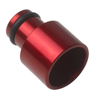 Proflow Aluminium Fuel injector Adaptor 11mm Male To 14mm Female Short Red PFE885