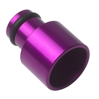 Proflow Aluminium Fuel Injector Adaptor 14mm Male To 14mm Female Short Purple PFE887